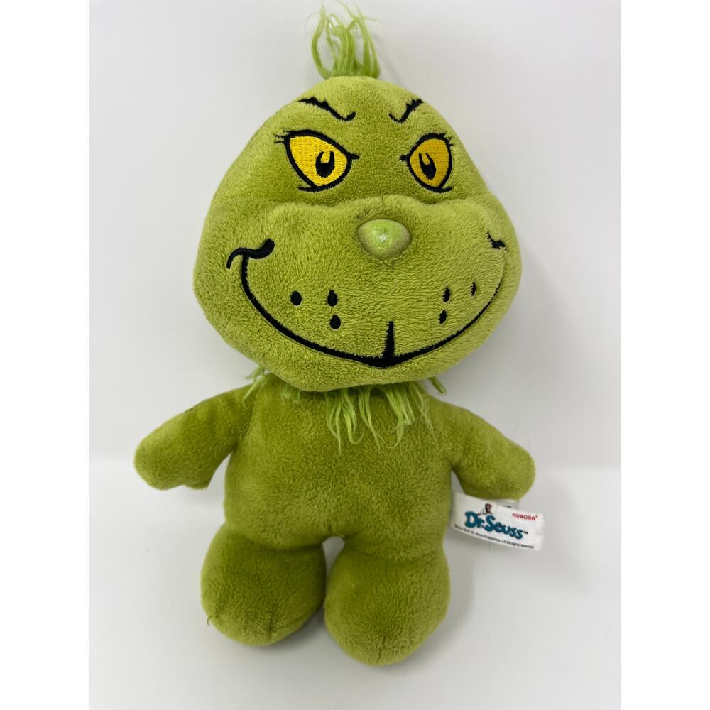 Dr Seuss The Grinch Plush Aurora World Stuffed Animal Christmas Green Toy 10"